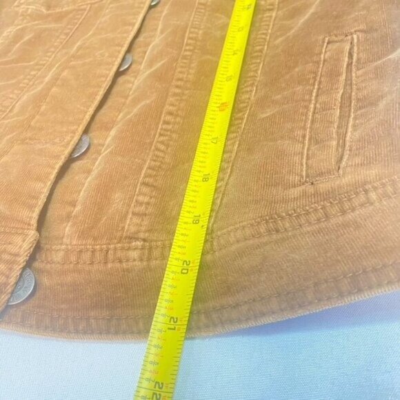 Aeropostale Womens Chocolate Brown Fine Corduroy Jacket Size M Trucker Fall Jack - Picture 10 of 11